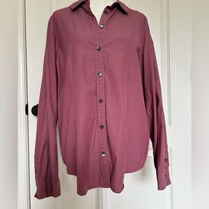 J. Jill Women’s Rose 100% Cotton Button Down Shirt Size Large
